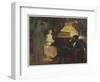 In a Reverie Induced by His Wife Playing the Piano He Hallucinates the Girl He Didn't Marry-Frank Bernard Dicksee-Framed Photographic Print