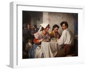 In a Roman Osteria, 1866-Carl Bloch-Framed Giclee Print