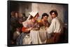 In a Roman Osteria. Date/Period: 1866. Painting. Oil on canvas. Height: 1,485 mm (58.46 in); Wid...-Carl Bloch-Framed Poster