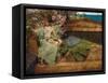 In a Rose Garden-Sir Lawrence Alma-Tadema-Framed Stretched Canvas