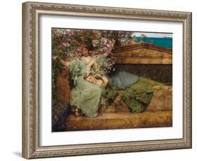 In a Rose Garden-Sir Lawrence Alma-Tadema-Framed Giclee Print