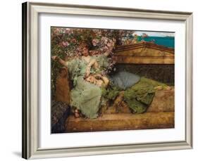 In a Rose Garden-Sir Lawrence Alma-Tadema-Framed Giclee Print