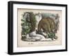 In a Snowy Wood the Bear Successfully Hunts Down the Hunter-null-Framed Art Print