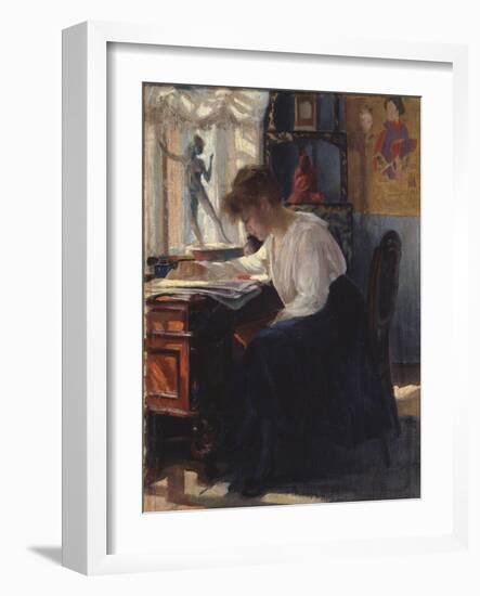 In a Study-Sergei Arsenyevich Vinogradov-Framed Giclee Print