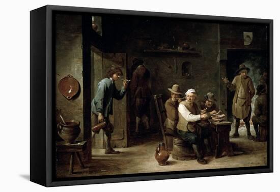 In a Tavern, 1640S-David Teniers the Younger-Framed Stretched Canvas