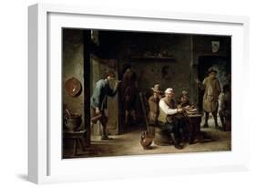 In a Tavern, 1640S-David Teniers the Younger-Framed Giclee Print
