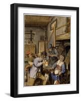 In a Tavern, 1677-Adriaen Van Ostade-Framed Giclee Print
