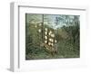 In a Tropical Forest (Struggle between Tiger and Bull)-Henri Rousseau-Framed Giclee Print