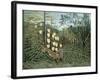 In a Tropical Forest (Struggle between Tiger and Bull)-Henri Rousseau-Framed Giclee Print