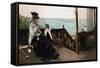 In a Villa on the Beach-Berthe Morisot-Framed Stretched Canvas