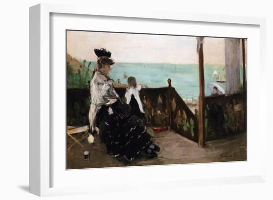 In a Villa on the Beach-Berthe Morisot-Framed Art Print