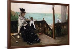 In a Villa on the Beach-Berthe Morisot-Framed Art Print