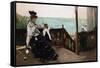 In a Villa on the Beach-Berthe Morisot-Framed Stretched Canvas