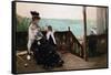 In a Villa on the Beach-Berthe Morisot-Framed Stretched Canvas