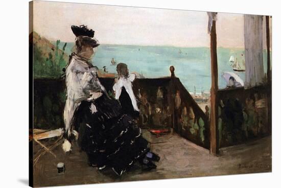 In a Villa on the Beach-Berthe Morisot-Stretched Canvas