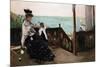 In a Villa on the Beach-Berthe Morisot-Mounted Art Print