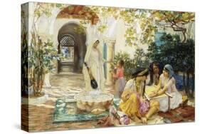 In a Village at El Biar, Algiers-Frederick Arthur Bridgman-Stretched Canvas