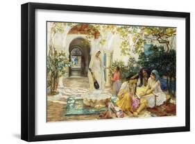 In a Village at El Biar, Algiers-Frederick Arthur Bridgman-Framed Giclee Print