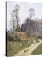 In a Witley Lane-Helen Allingham-Stretched Canvas