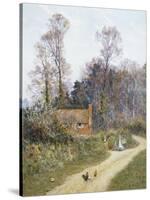 In a Witley Lane-Helen Allingham-Stretched Canvas