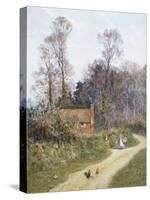 In a Witley Lane-Helen Allingham-Stretched Canvas