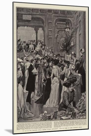 In Aid of the Proposed Royal British Nurses' Settlement, Sale of Work at Lord Brassey's House-Frederic De Haenen-Mounted Giclee Print