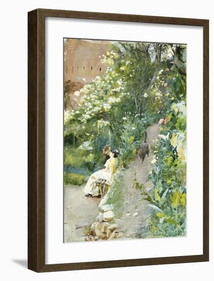 In Alhambra Park, 1887-Anders Zorn-Framed Premium Giclee Print