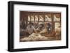 In an Australian Sheep Shearing Shed-Percy F.s. Spence-Framed Photographic Print