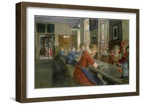 In an Orphanage, Luebeck, 1894-Gotthard Kuehl-Framed Giclee Print