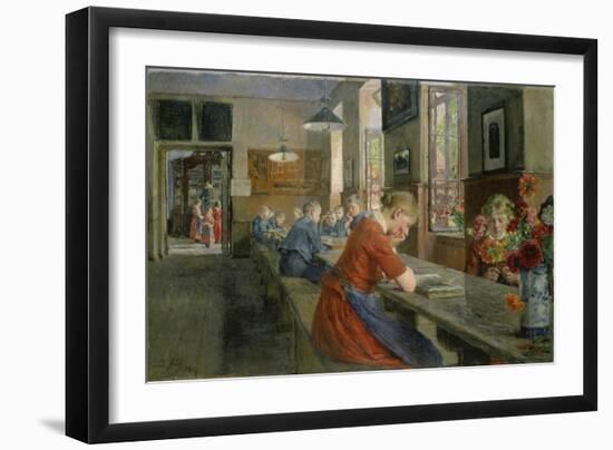 In an Orphanage, Luebeck, 1894-Gotthard Kuehl-Framed Giclee Print