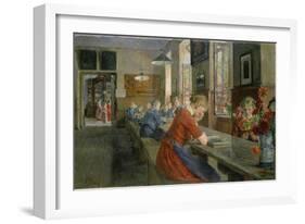 In an Orphanage, Luebeck, 1894-Gotthard Kuehl-Framed Giclee Print