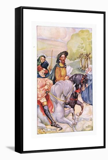 In Attendance on the Knight Was His Son-Anne Anderson-Framed Stretched Canvas