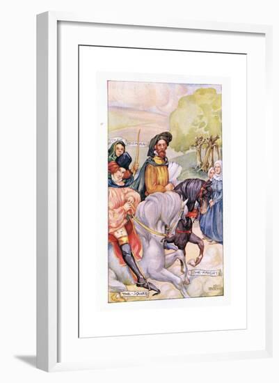 In Attendance on the Knight Was His Son-Anne Anderson-Framed Giclee Print