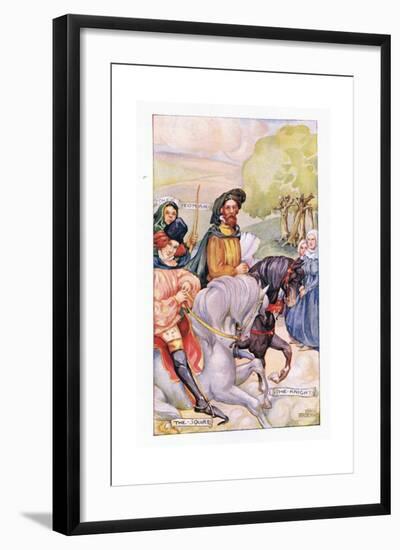 In Attendance on the Knight Was His Son-Anne Anderson-Framed Giclee Print