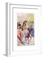 In Attendance on the Knight Was His Son-Anne Anderson-Framed Giclee Print