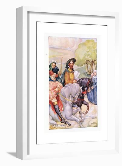 In Attendance on the Knight Was His Son-Anne Anderson-Framed Giclee Print