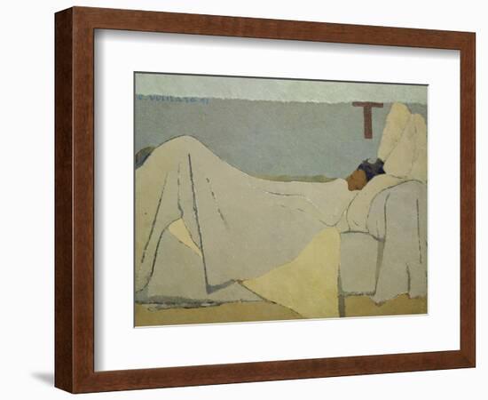 In Bed. 1891-Edouard Vuillard-Framed Giclee Print