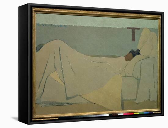 In Bed, 1891-Edouard Vuillard-Framed Stretched Canvas