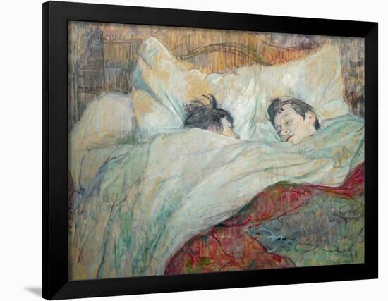 In Bed-Henri de Toulouse-Lautrec-Framed Giclee Print