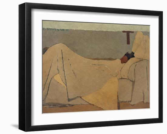 In Bed-Edouard Vuillard-Framed Giclee Print