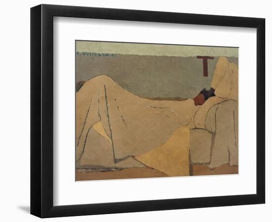 In Bed-Edouard Vuillard-Framed Premium Giclee Print