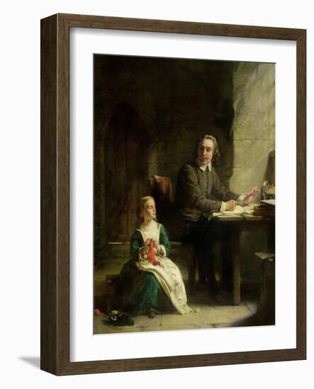 In Bedford Jail - John Bunyan (1628-88) and His Blind Daughter-Alexander Johnston-Framed Giclee Print