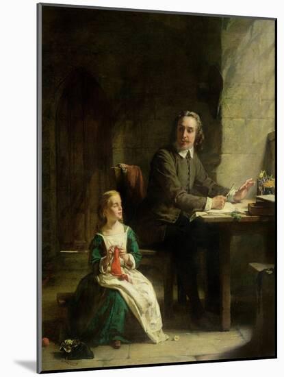 In Bedford Jail - John Bunyan (1628-88) and His Blind Daughter-Alexander Johnston-Mounted Giclee Print