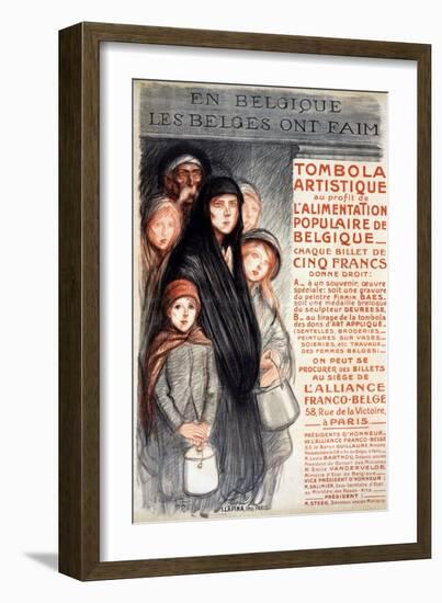 In Belgium the Belgians are Hungry, 1915-Théophile Alexandre Steinlen-Framed Giclee Print