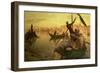 In Cairo: the Ferry from the Island of Gazirie on the Nile or Boulach the Port of Cairo-Joseph Farquharson-Framed Giclee Print