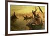 In Cairo: the Ferry from the Island of Gazirie on the Nile or Boulach the Port of Cairo-Joseph Farquharson-Framed Giclee Print