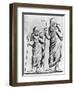In Camei Engraving of Greek Actors Wearing Masks-null-Framed Giclee Print