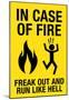 In Case of Fire Freak Out and Run Like Hell Sign Poster-null-Mounted Poster