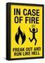 In Case of Fire Freak Out and Run Like Hell Sign Poster-null-Framed Poster