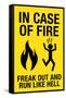 In Case of Fire Freak Out and Run Like Hell Sign Poster-null-Framed Stretched Canvas